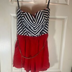 Striped Black and White Romper